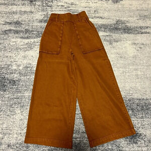 Young Fabulous & Broke Wide Leg Utility Pants in Rust Brown